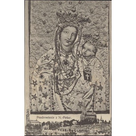 Pozdrowienie z N-Piekar. / Rewers: Karta No. 9. Cudowny obraz w wielkim Ołtarzu.