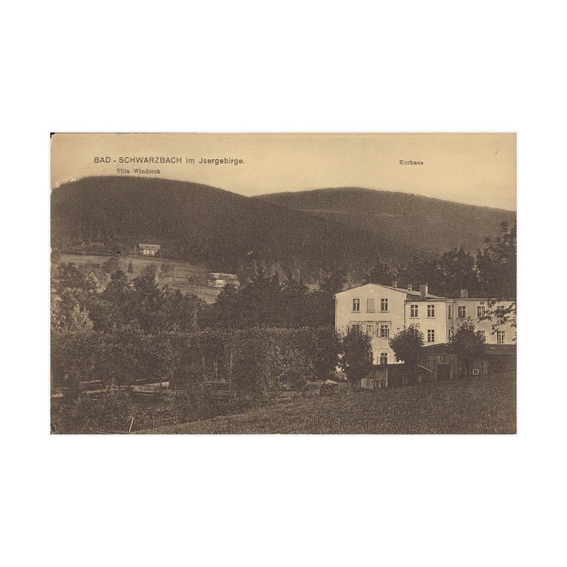 Bad-Schwarzbach im Isergebirge. Villa Windzeck. Kurhaus