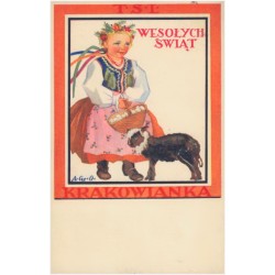 Krakowianka. Wesołych Świąt. A. Gr. O. [...]