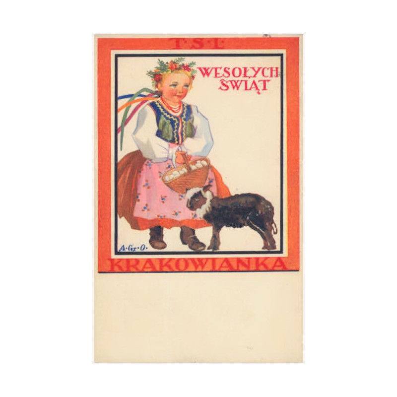 Krakowianka. Wesołych Świąt. A. Gr. O. [...]