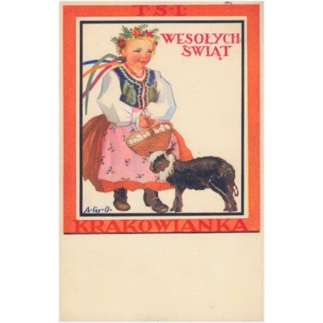 Krakowianka. Wesołych Świąt. A. Gr. O. [...]