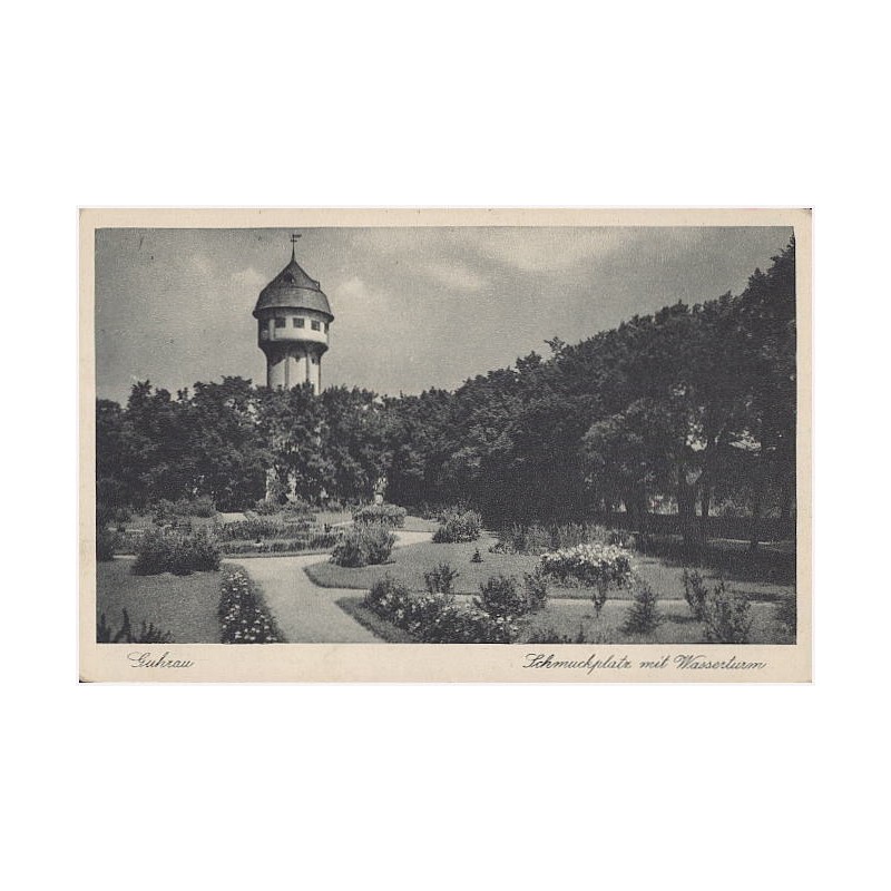 Guhrau. Schmuckplatz mit Wasserturm