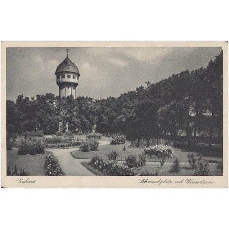 Guhrau. Schmuckplatz mit Wasserturm