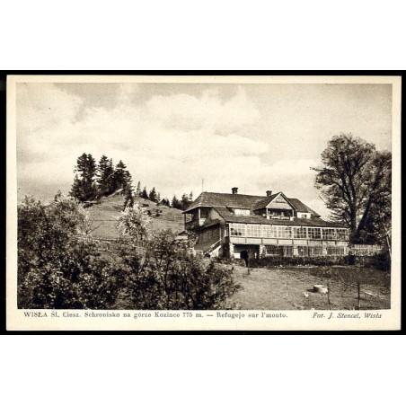 Wisła Śl. Ciesz. Schronisko na górze Kozince 775 m. - Refugejo sur l'monto. Fot. J. Stencel, Wisła