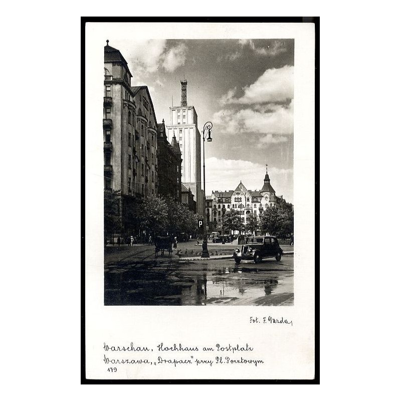 Warschau, Hochhaus am Postplatz. Warszawa, "Drapacz" przy Pl. Pocztowym 179 Fot. F. Gazda