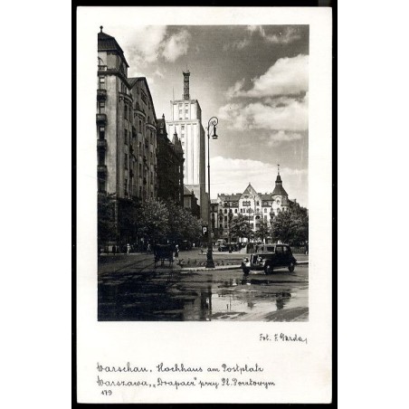 Warschau, Hochhaus am Postplatz. Warszawa, "Drapacz" przy Pl. Pocztowym 179 Fot. F. Gazda