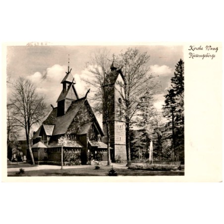 Kirche Wang. Riesengebirge / Rewers: Riesengebirge. Kirche Wang (874 m ü. d. M.). Brückenberg