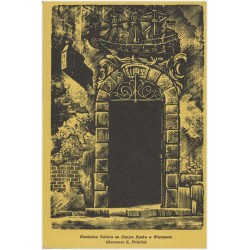 Kamienica Fukiera na Starym Rynku w Warszawie (drzeworyt E. Pichella)