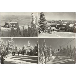 Beskid Śląski. Schronisko PTTK na Skrzycznem. Przed zjazdem. Stacja wyciągu krzesełkowego na Jaworzynie. Wyciąg krzesełkowy na S