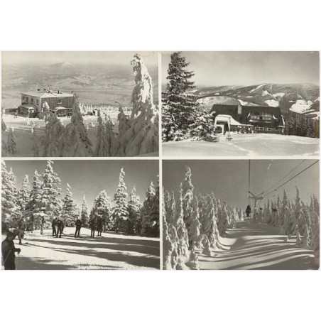 Beskid Śląski. Schronisko PTTK na Skrzycznem. Przed zjazdem. Stacja wyciągu krzesełkowego na Jaworzynie. Wyciąg krzesełkowy na S