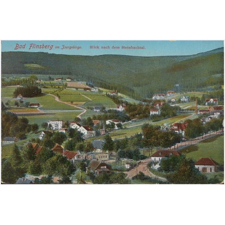 Bad Flinsberg im Isergebirge. Blick nach dem Steinbachtal