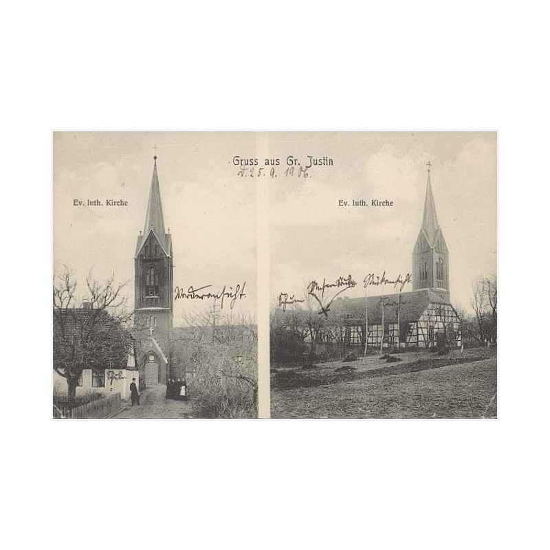 Gruss aus Gr. Justin. Ev. luth. Kirche. Ev. luth. Kirche