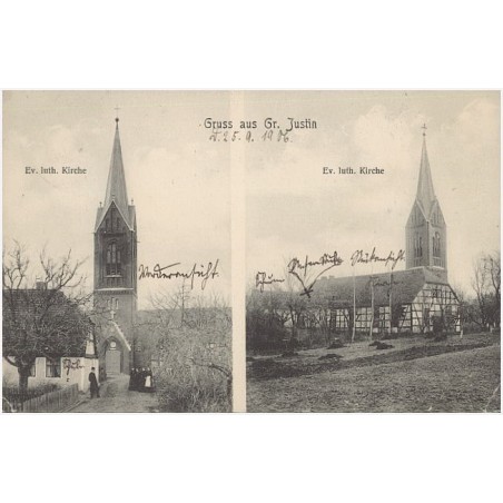 Gruss aus Gr. Justin. Ev. luth. Kirche. Ev. luth. Kirche