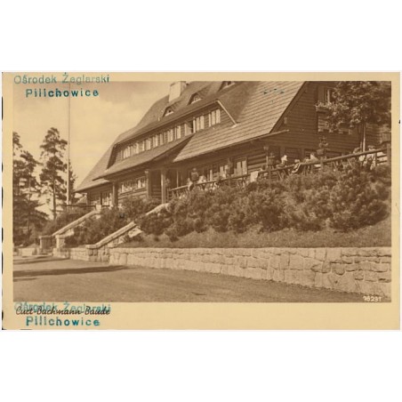Curt Bachmann-Baude an der Talsperre Mauer i. Riesengebirge. Ośrodek Żeglarski Pilichowice
