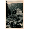 Schles. Gebirgsbilder n. Or.-Aufnahme von O. Blau. Nr. 8. Grossmannbaude (im Riesengrunde) und Schneekoppe / Obří důl