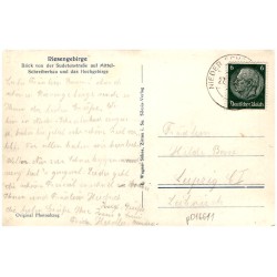 Mittel-Schreiberhau v. d. Sudetenstraße aus. Silesia 5652 / Rewers: Riesengebirge. Blick von der Sudetestraße auf Mittel-Schreib