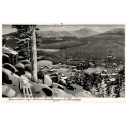 Krummhübel i. Rsgb. Blick vom Heidelberg gegen die Schneekoppe