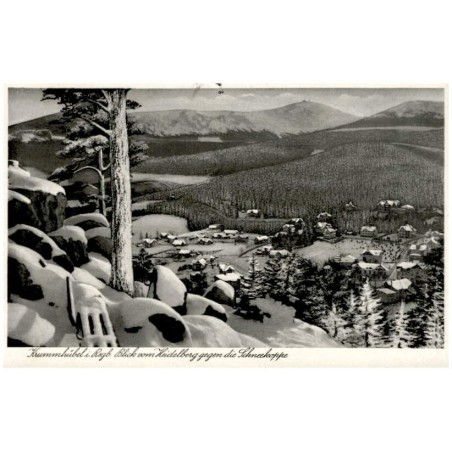 Krummhübel i. Rsgb. Blick vom Heidelberg gegen die Schneekoppe