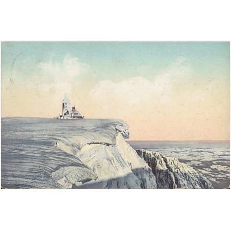 Die Riesengebirge im Winter. Schneewächten an der Schneegrubenbaude