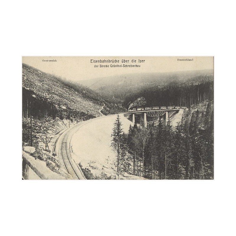 Eisenbahnbrücke über die Iser der Strecke Grünthal-Schreiberhau [...]