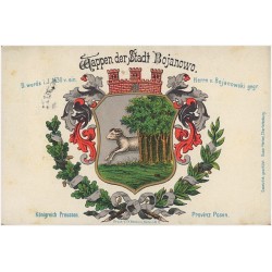 [Herb] Wappen der Stadt Bojanowo. B. wurde i. J. 1630 v.ein. Herrn v. Bojanowski gegr. Königreich Preussen. Provinz Posen
