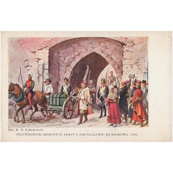 Przywiezienie zdobytych armat z pod Racławic do Krakowa (1794). Mal. W. E. Radzikowski