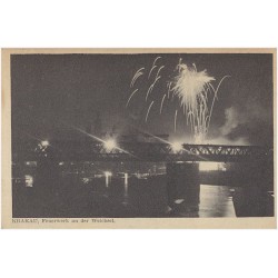 Krakau. Feuerwerk an der Weichsel