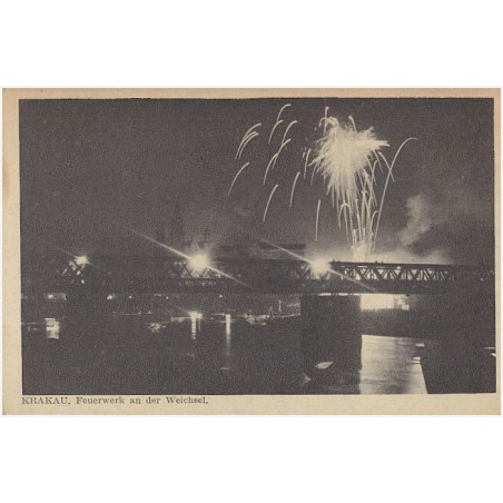 Krakau. Feuerwerk an der Weichsel