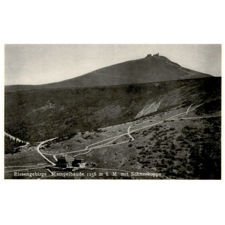 Riesengebirge. Hampelbaude 1258 m ü. M. mit Schneekoppe