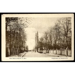Deutsch-Piekar O.-Schl. Hauptstraße mit Gnadenkirche