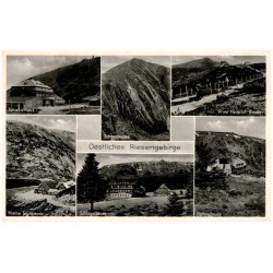 Oestlisches Riesengebirge. Schlesierhaus. Schneekoppe. Prinz-Heinrich-Baude. Kleine Teichbaude. Schlingelbaude. Hampelbaude