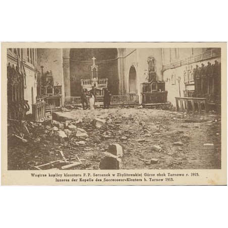 Wnętrze kaplicy klasztoru P. P. Sercanek w Zbylitowskiej Górze obok Tarnowa r. 1915. Inneres der Kapelle des Sacrecoeur-Klosters