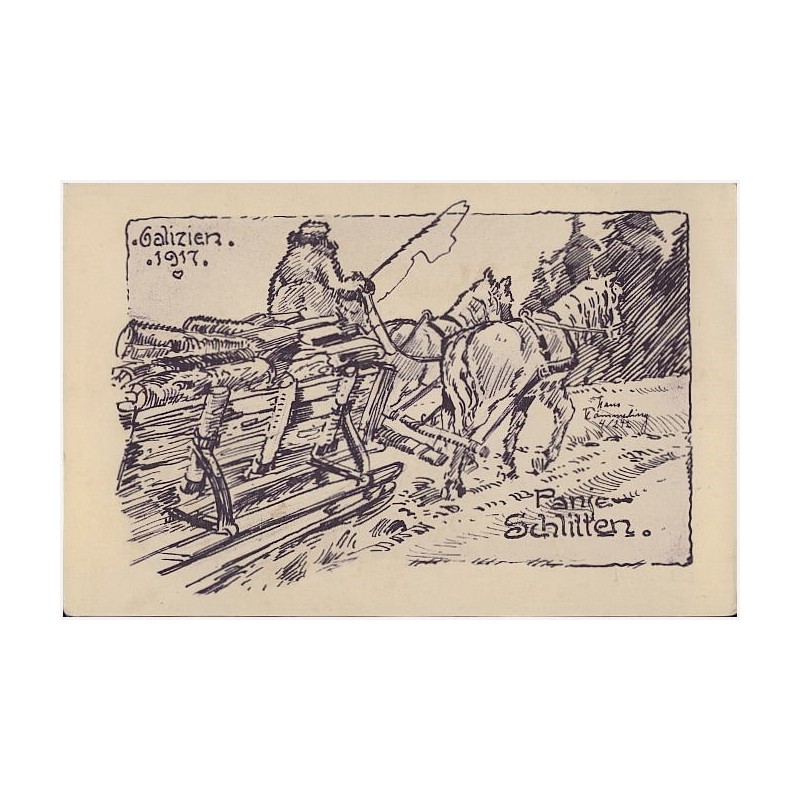 Galizien 1917. Panje Schlitten