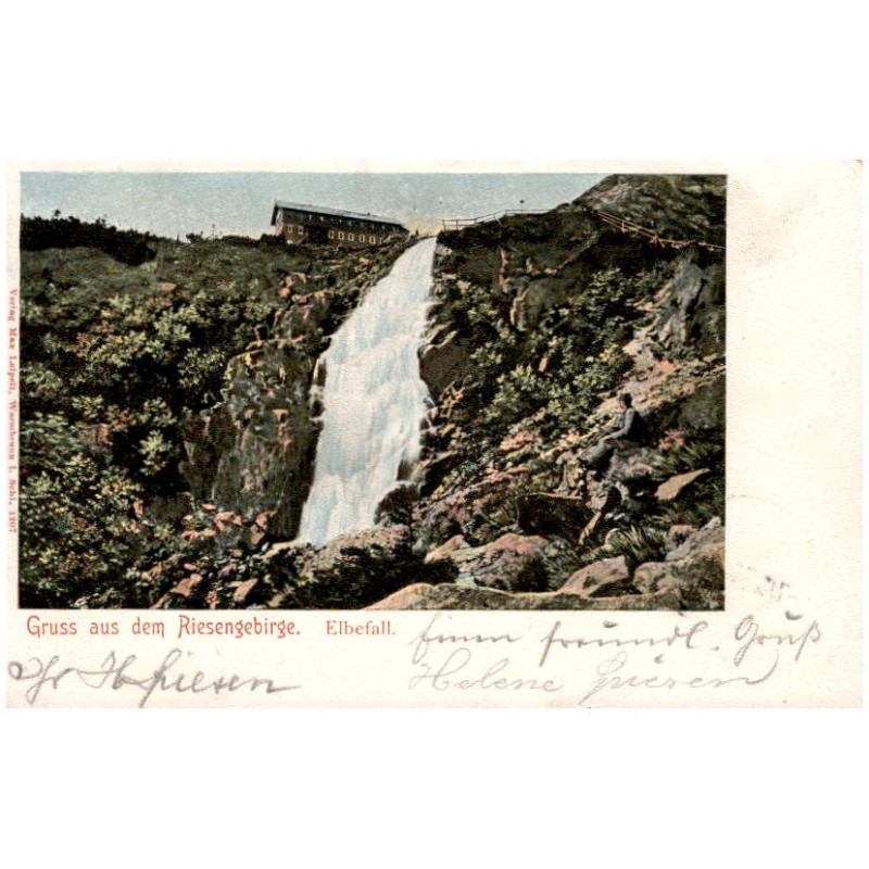 Gruss aus dem Riesengebirge. Elbefall.