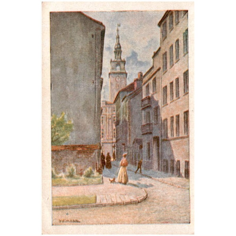 W. Kurek pinx. Kalisz - Ul. Piekarska. Kaлиш - Ул. Пeкapcкaя. Rue De Boulangers. The Baker's Street