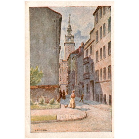 W. Kurek pinx. Kalisz - Ul. Piekarska. Kaлиш - Ул. Пeкapcкaя. Rue De Boulangers. The Baker's Street