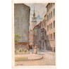 W. Kurek pinx. Kalisz - Ul. Piekarska. Kaлиш - Ул. Пeкapcкaя. Rue De Boulangers. The Baker's Street
