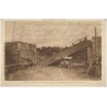 Das Automobil im Felde. Von den Russen mit Dynamit gesprengte Eisenbahnbrücke unweit Kowno. Phot. Presse Photo Syndikat, Berlin