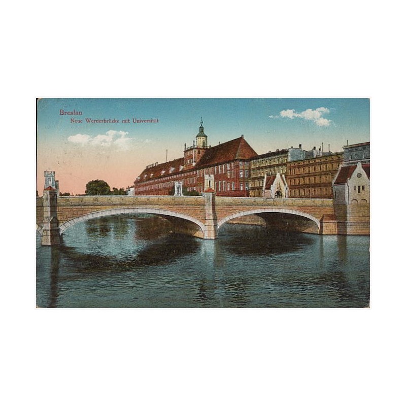 Breslau. Neue Werderbrücke mit Universität