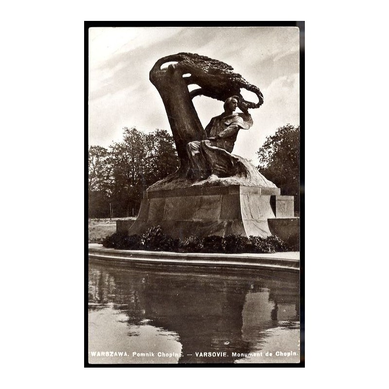 Warszawa. Pomnik Chopina. - Varsovie. Monument de Chopin.
