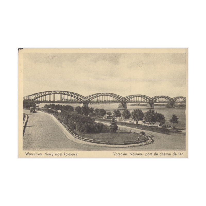 Warszawa. Nowy most kolejowy. Varsovie. Nouveau pont du chemin de fer
