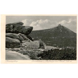 Riesengebirge. Quarksteine u. Reifträger mit Baude 1362 m.