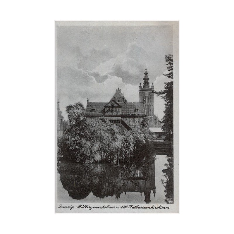 Danzig. Müllergewerkshaus mit St. Katharinenkirchturm 108