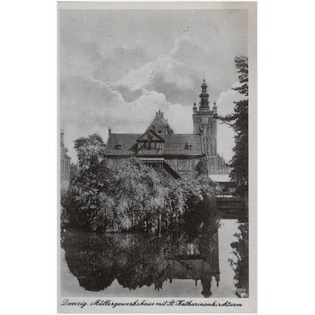 Danzig. Müllergewerkshaus mit St. Katharinenkirchturm 108