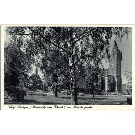 Schloss Flössingen (Plawniowitz) über Gleiwitz 2, von Nordosten gesehen