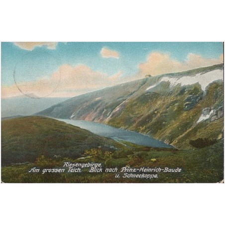 Riesengebirge. Am grossen Teich. Blick nach Prinz-Heinrich-Baude u. Schneekoppe