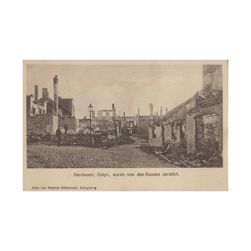 Gerdauen, Ostpr., wurde von den Russen zerstört. Aufn. von Hofphot. Kühlewindt, Königsberg