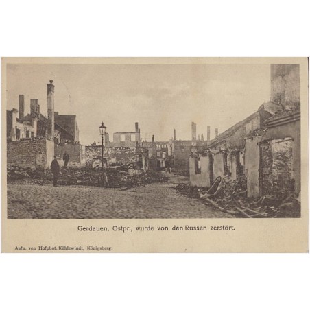 Gerdauen, Ostpr., wurde von den Russen zerstört. Aufn. von Hofphot. Kühlewindt, Königsberg