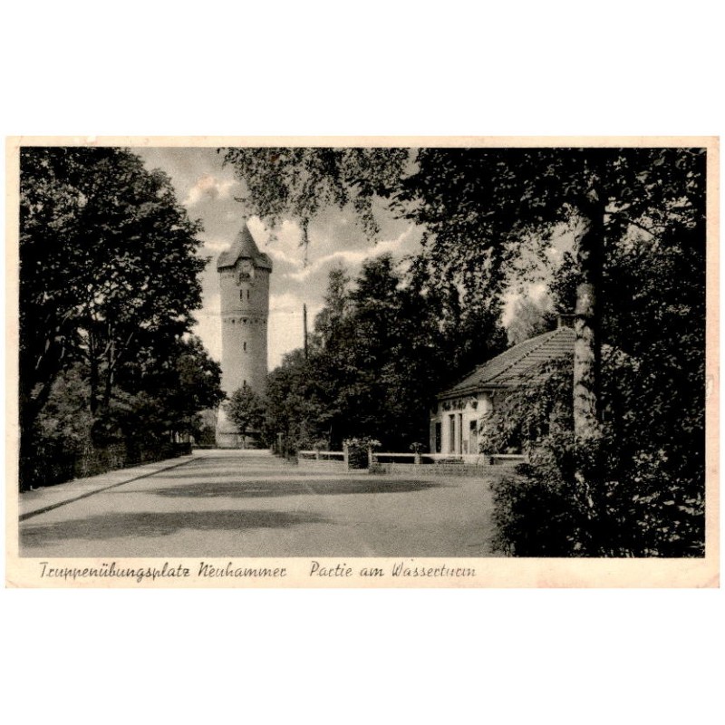 Truppenübungsplatz Neuhammer. Partie am Wasserturm