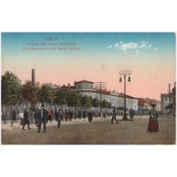 Lublin. Pomnik unii, Hotel Europejsk. Unii-Monument und Hotel Europa